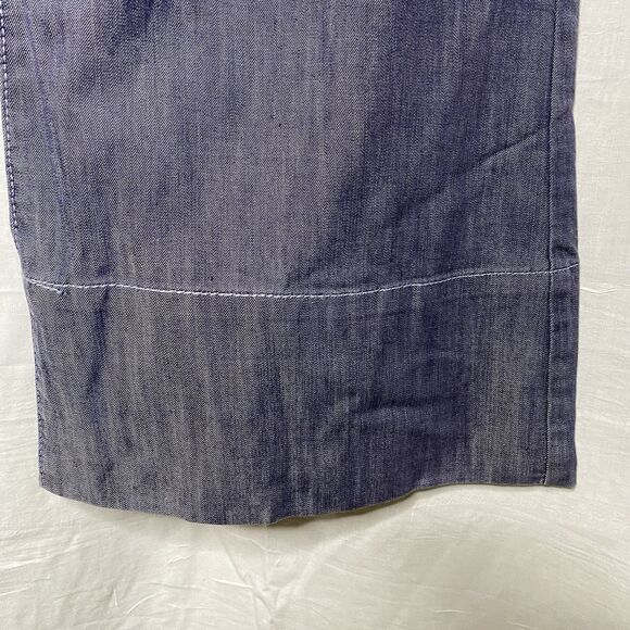 CELEBRITY PINK Denim Sailor Low Rise Wide Leg Dungaree Jeans Womens 7 Dark Blue - Picture 12 of 15